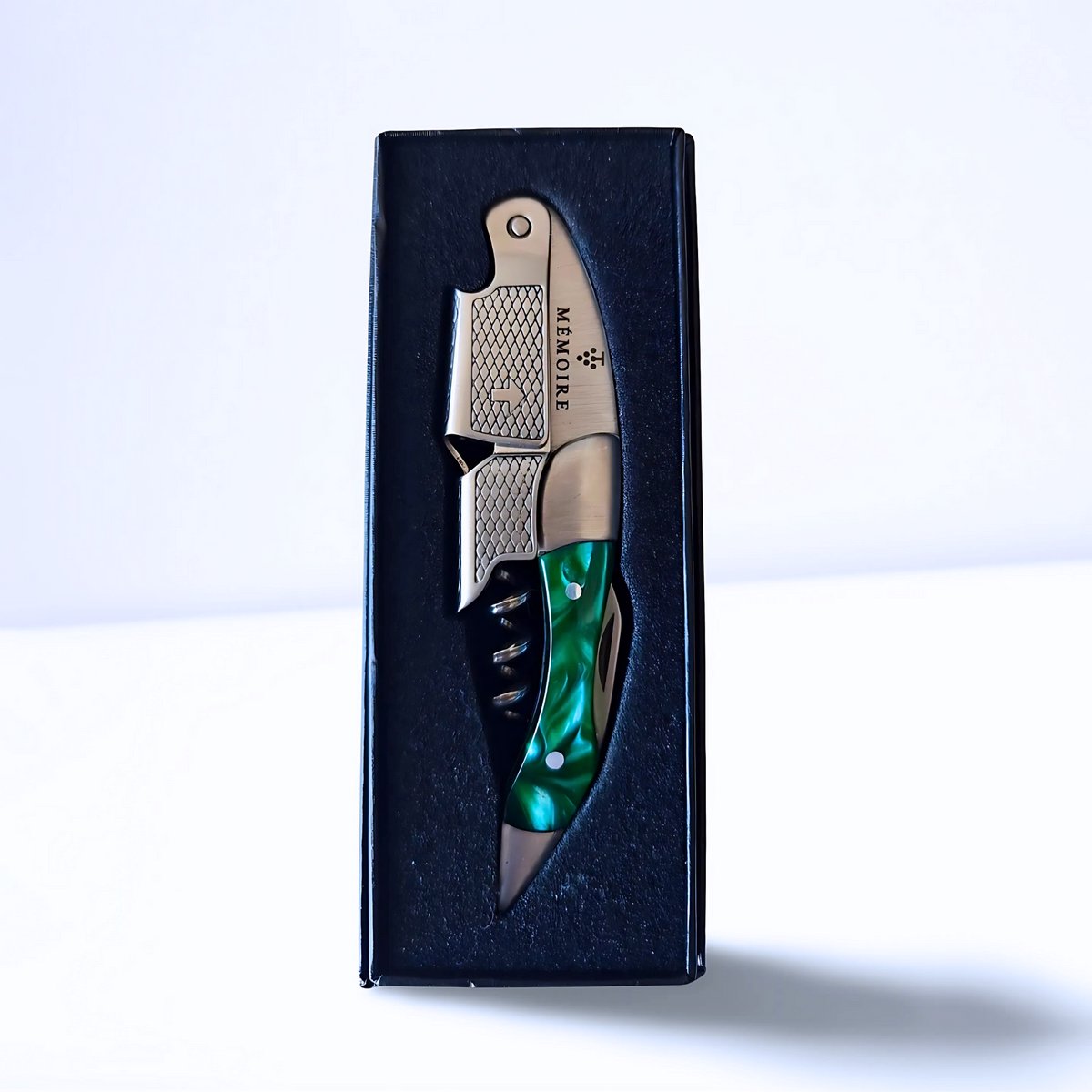 Couteau Sommelier Résine - Green & Stainless Steel