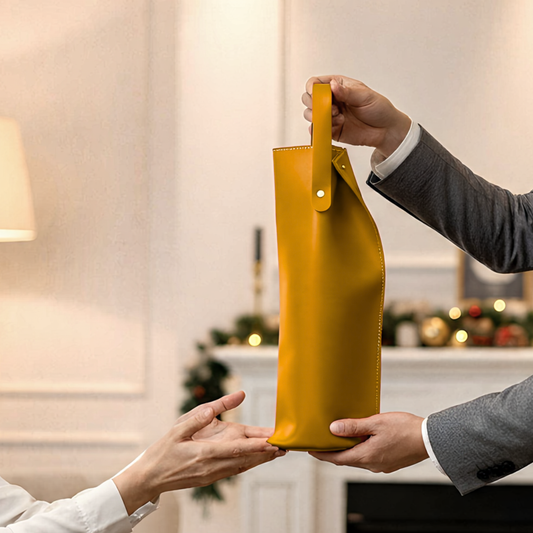 VinoPorta Wine Packaging - Ochre Yellow (2 pcs)