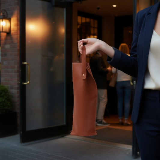 VinoPorta Wine Packaging - Rust Brown (2 pcs)