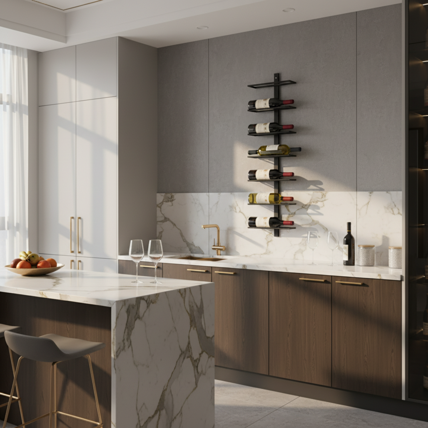 Réserve Wandwijnrek - Voor 2 Flessen