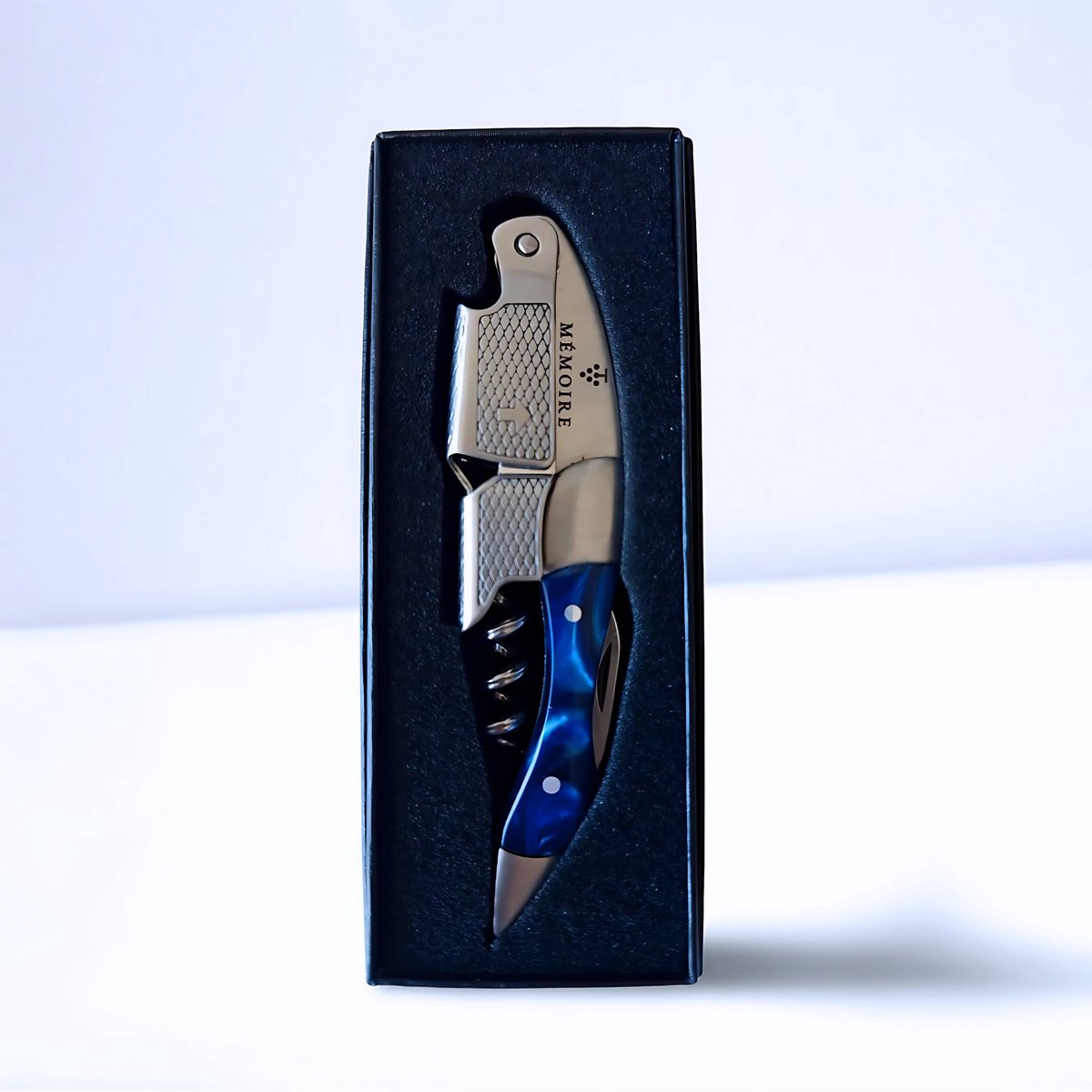 Couteau Sommelier Résine - Sapphire &amp; Stainless Steel