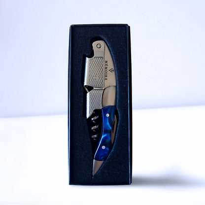 Couteau Sommelier Résine - Sapphire &amp; Stainless Steel