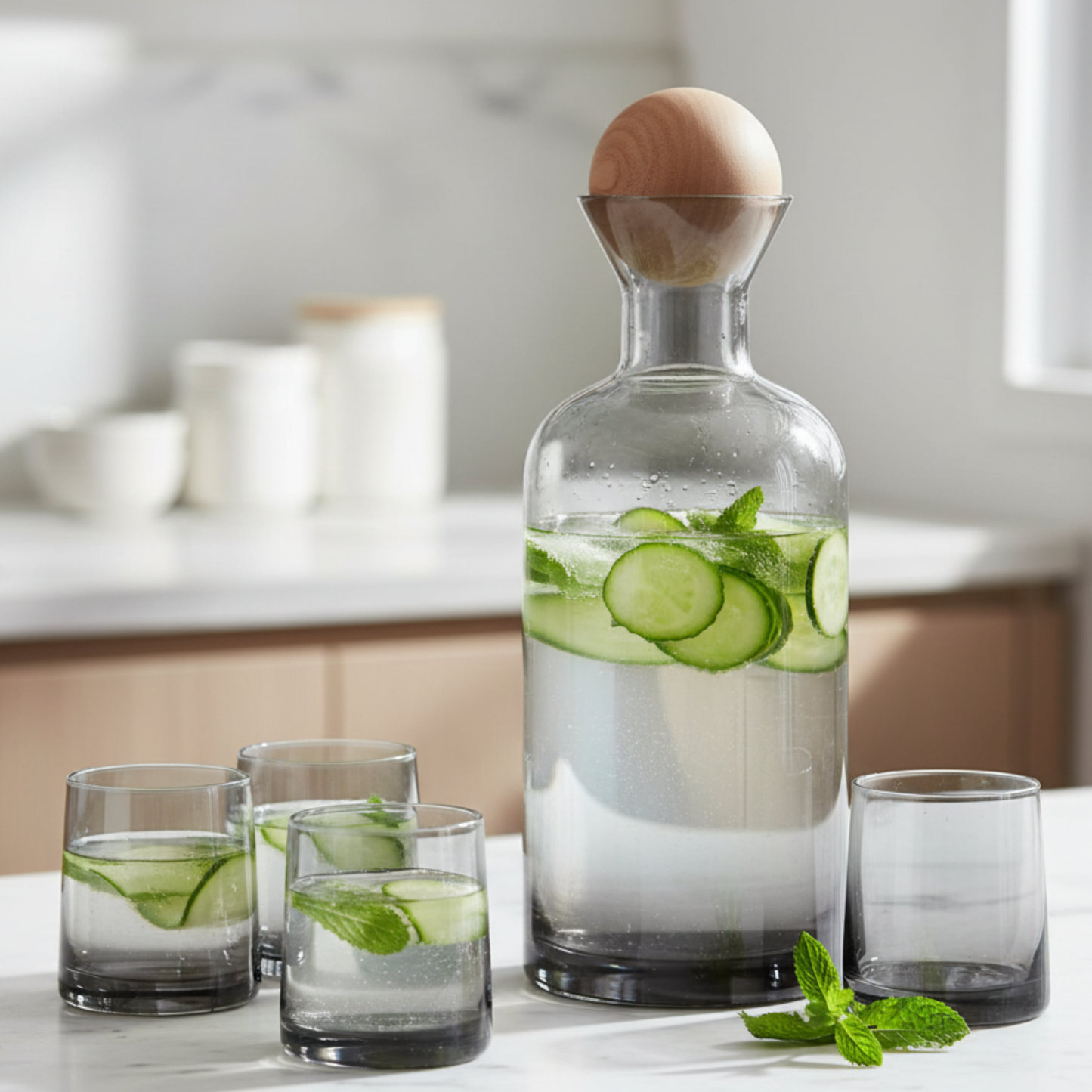 Acqua di Fumo - Carafe d'eau avec quatre verres