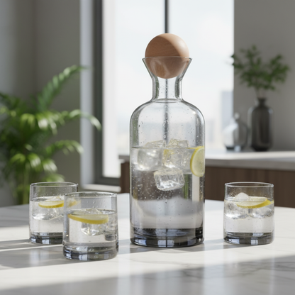 Acqua di Fumo - Carafe d'eau avec quatre verres