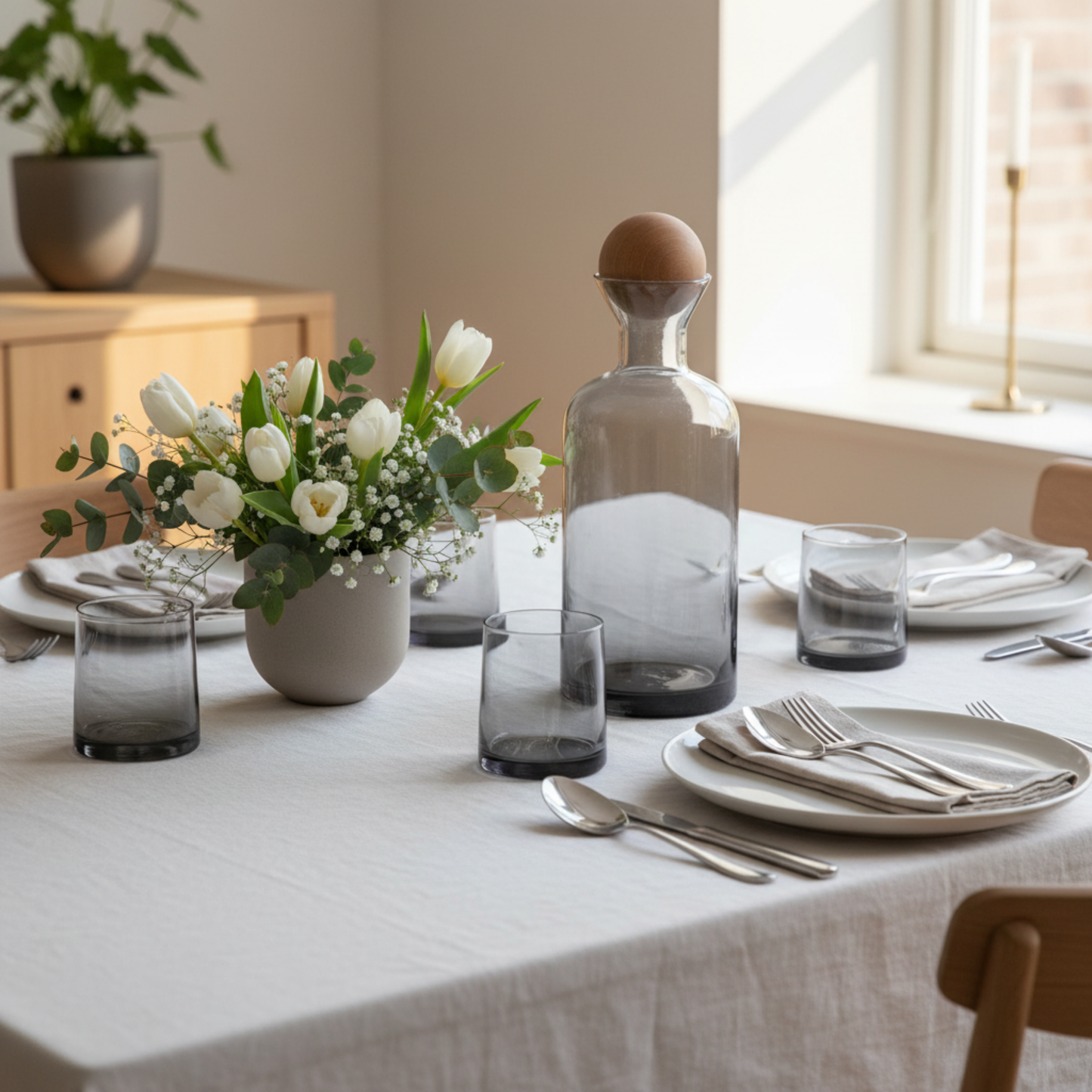 Acqua di Fumo - Carafe d'eau avec quatre verres