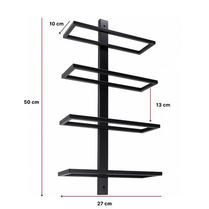 Réserve Wandwijnrek - Voor 4 Flessen