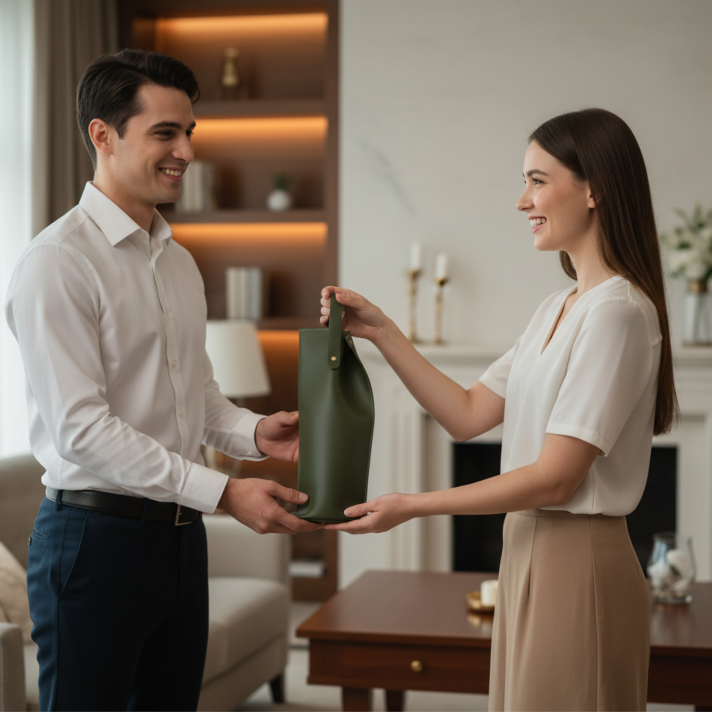 VinoPorta Wine Packaging - Olive Green